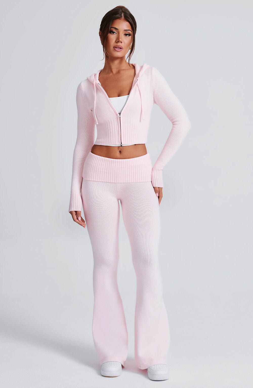 Portia Knit Hoodie - Pink - Napalia