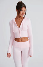Portia Knit Hoodie - Pink - Napalia