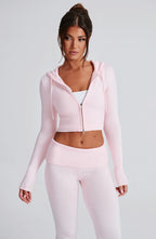 Portia Knit Hoodie - Pink - Napalia