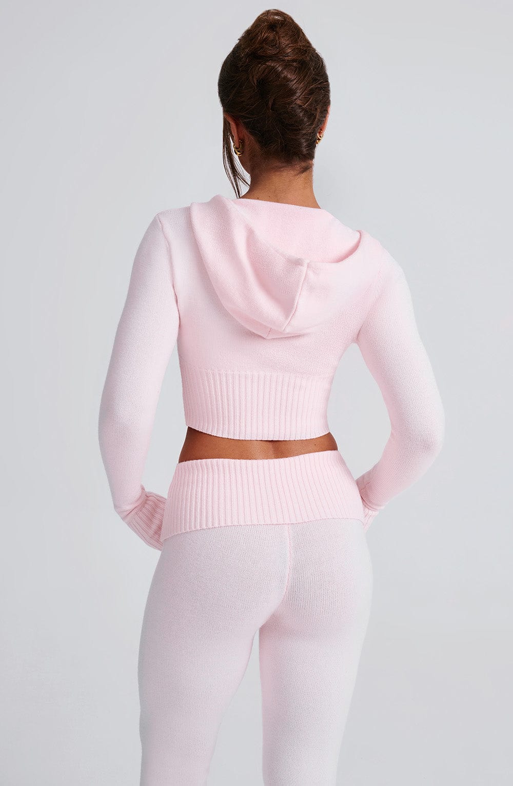 Portia Knit Hoodie - Pink - Napalia