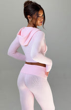 Portia Knit Hoodie - Pink - Napalia