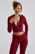 Portia Knit Hoodie - Red - Napalia