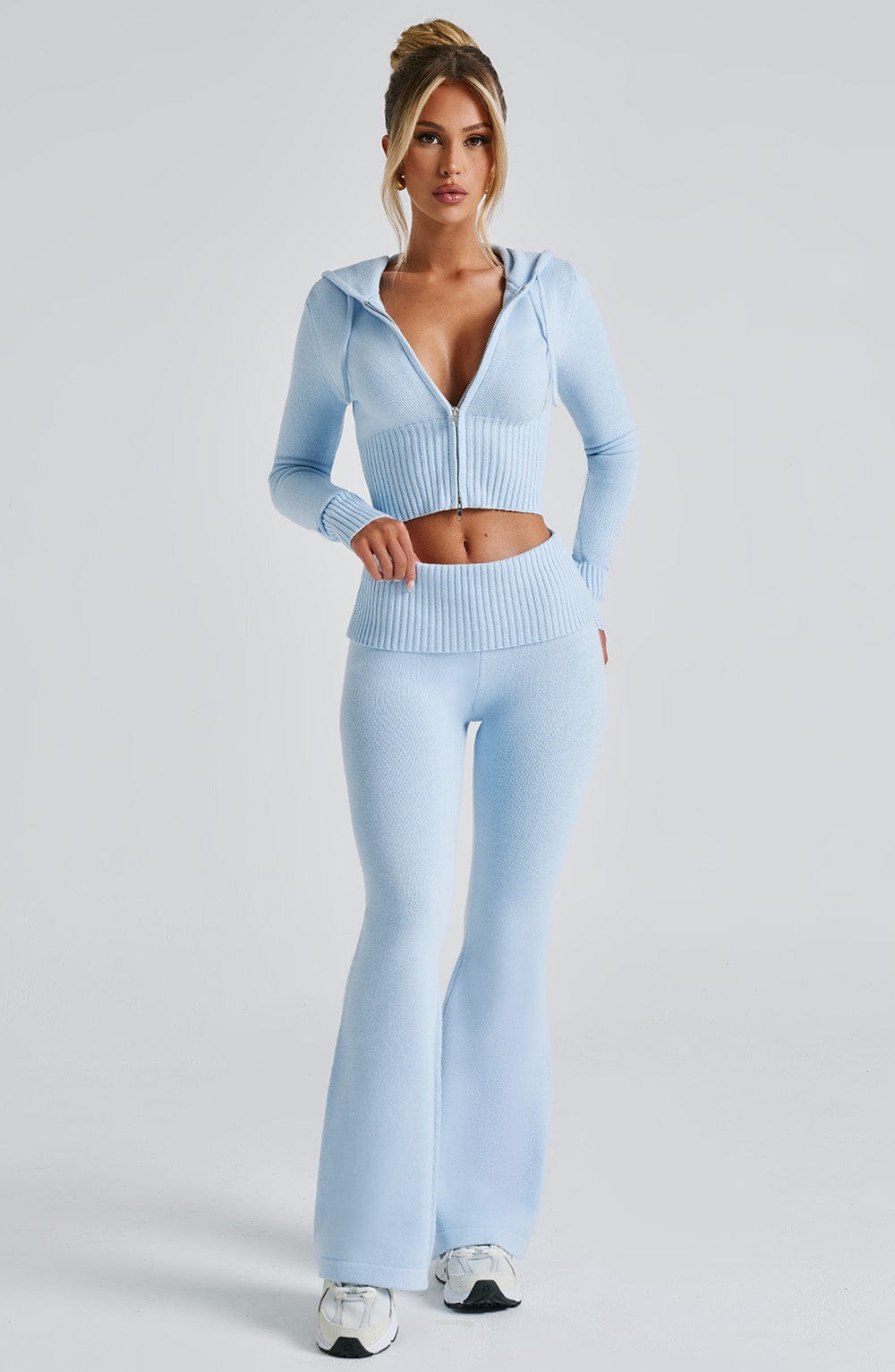 Portia Knit Pants - Baby Blue - Napalia
