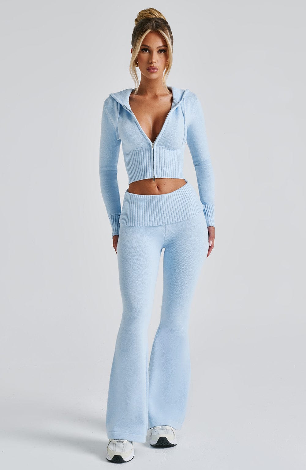 Portia Knit Pants - Baby Blue - Napalia