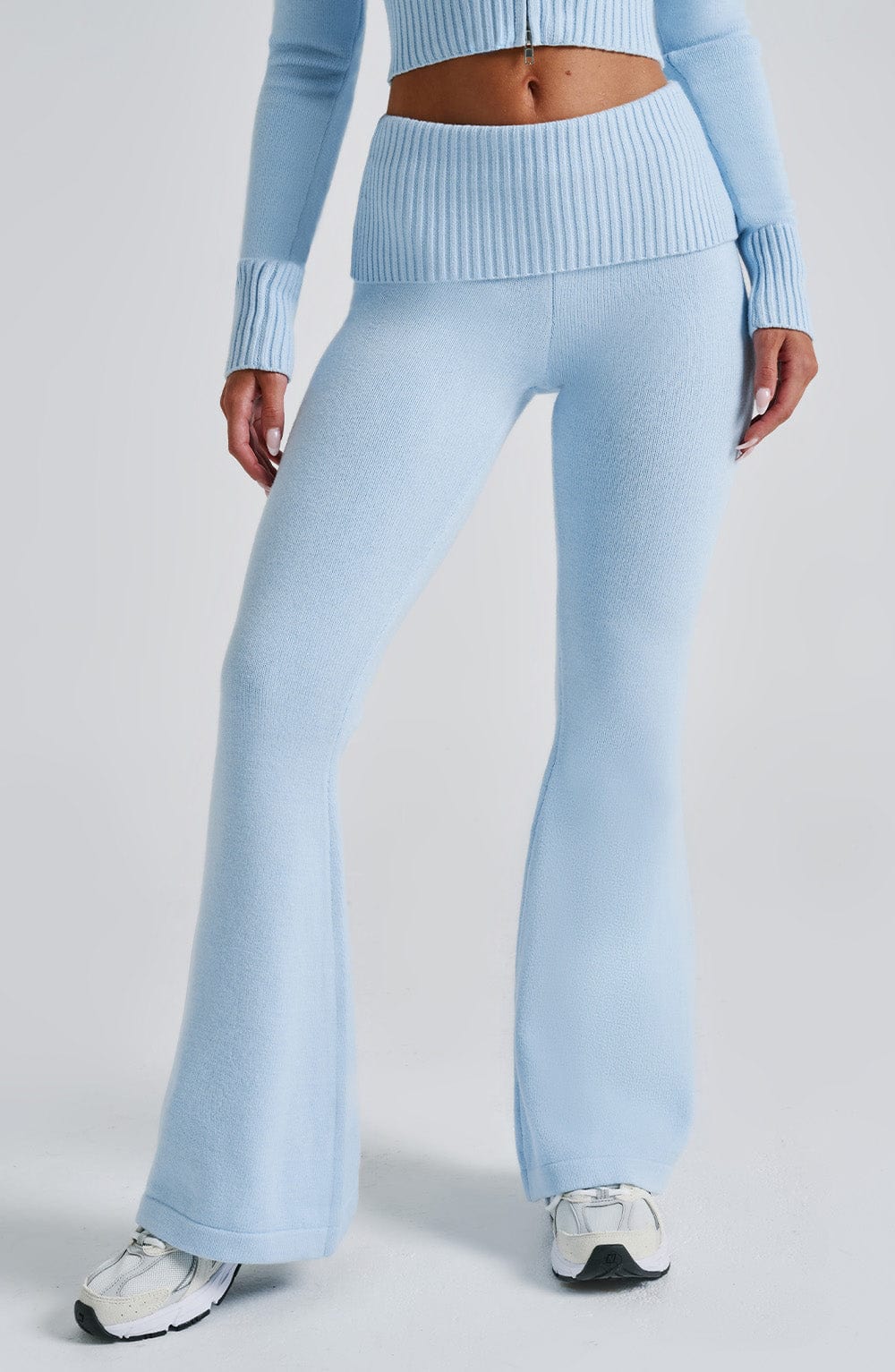 Portia Knit Pants - Baby Blue - Napalia