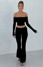 Portia Knit Pants - Black - Napalia