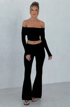 Portia Knit Pants - Black - Napalia