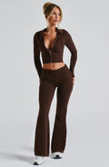 Portia Knit Pants - Chocolate - Napalia