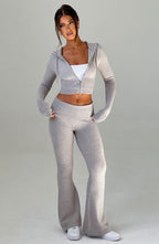 Portia Knit Pants - Light Grey Marl - Napalia