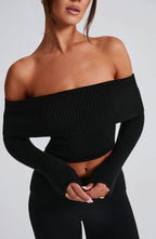 Portia Knit Top - Black - Napalia