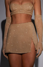 Posie Mini Skirt - Gold Sparkle - Napalia