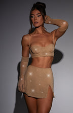 Posie Mini Skirt - Gold Sparkle - Napalia