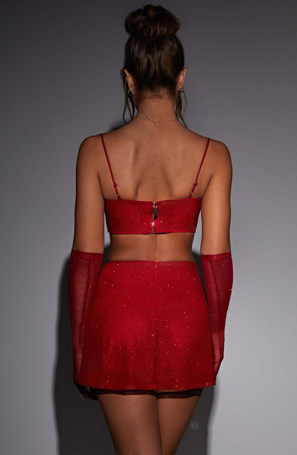 Posie Mini Skirt - Red Sparkle - Napalia