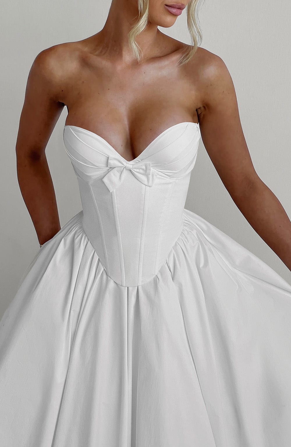 Prim Midi Dress - Ivory - Napalia
