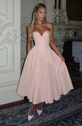 Prim Midi Dress - Soft Peach - Napalia