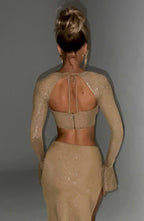 Priscilla Top - Gold Sparkle - Napalia