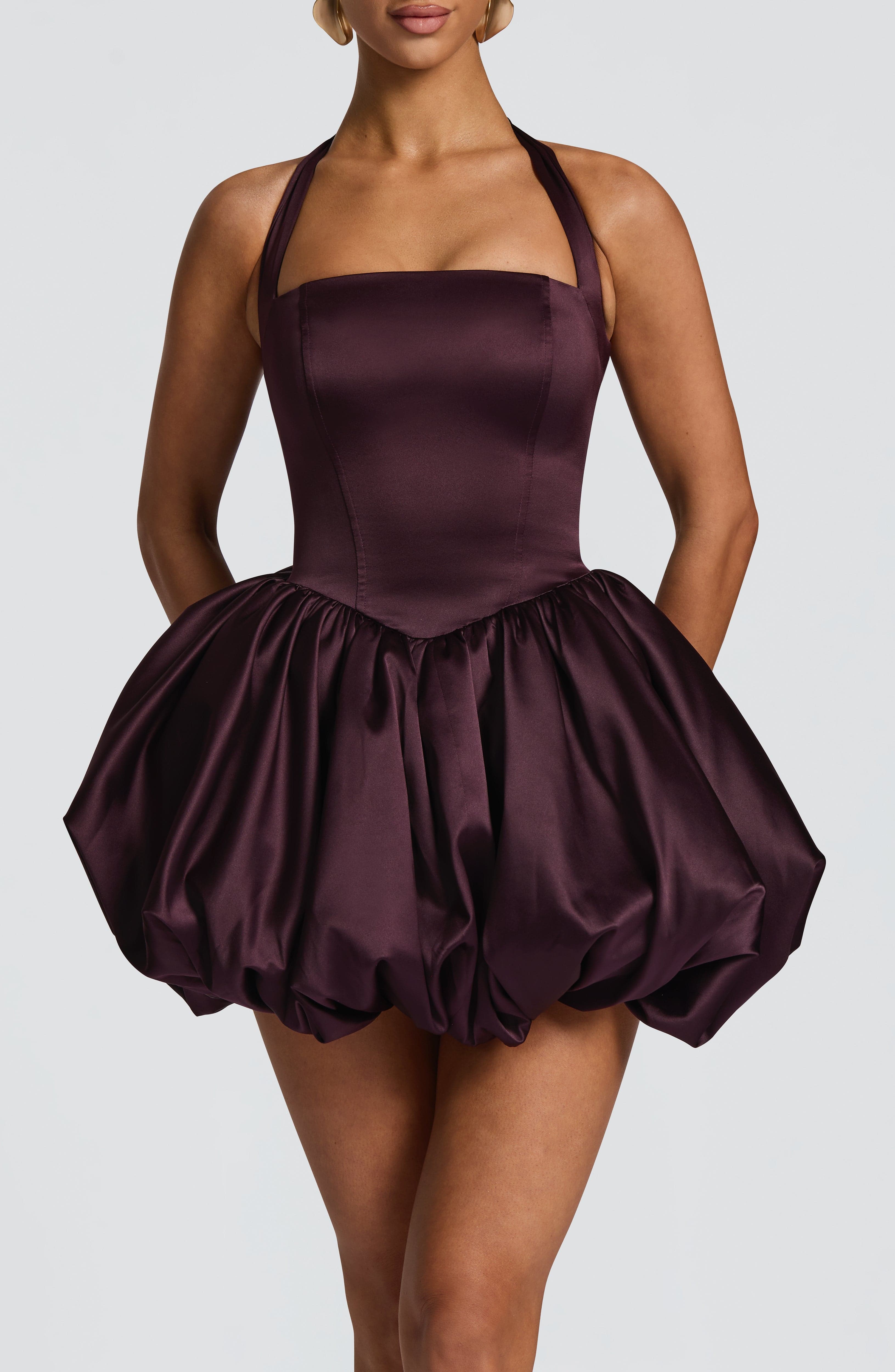 Prudence Mini Dress - Plum - Napalia