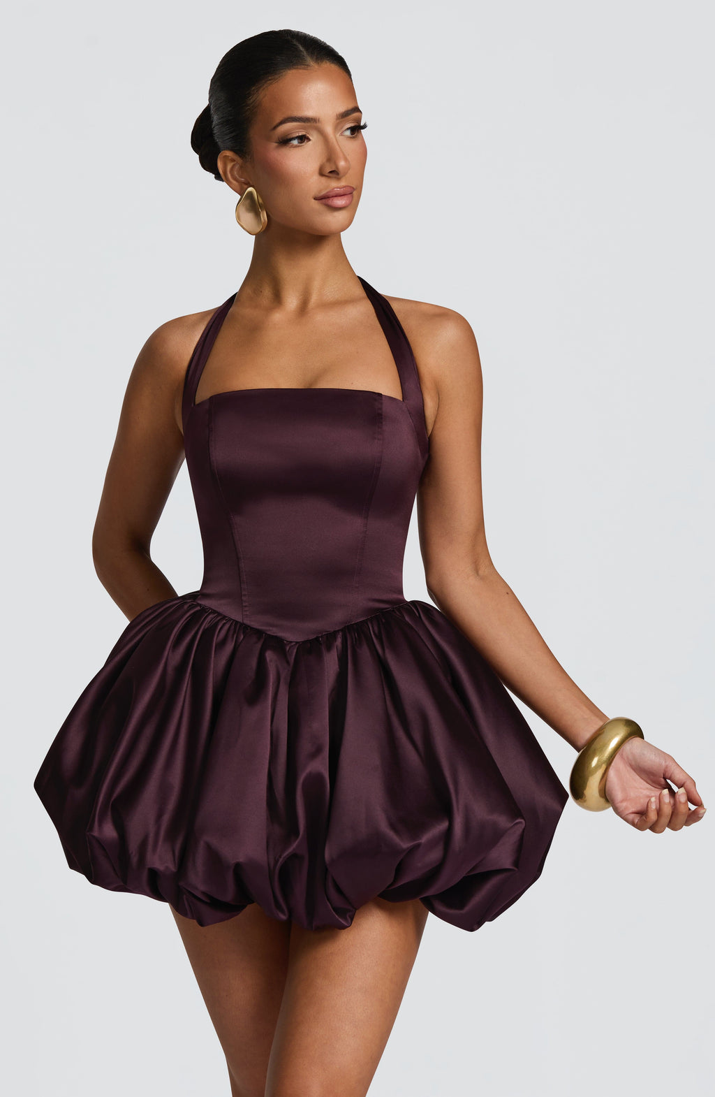 Prudence Mini Dress - Plum - Napalia
