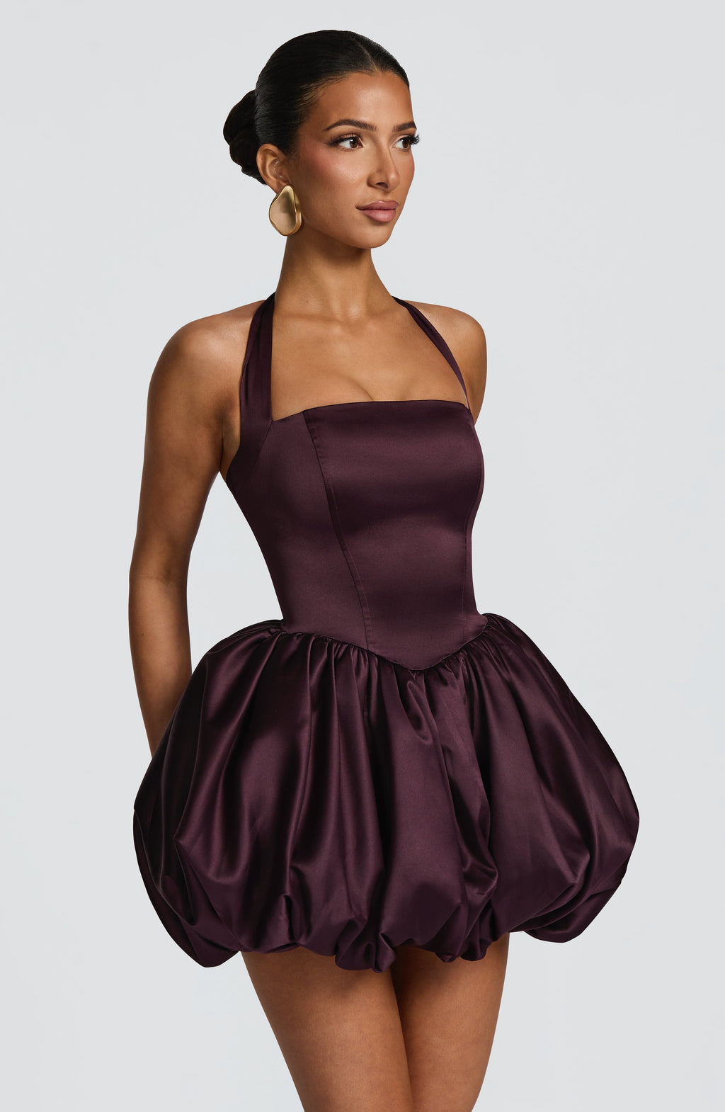 Prudence Mini Dress - Plum - Napalia