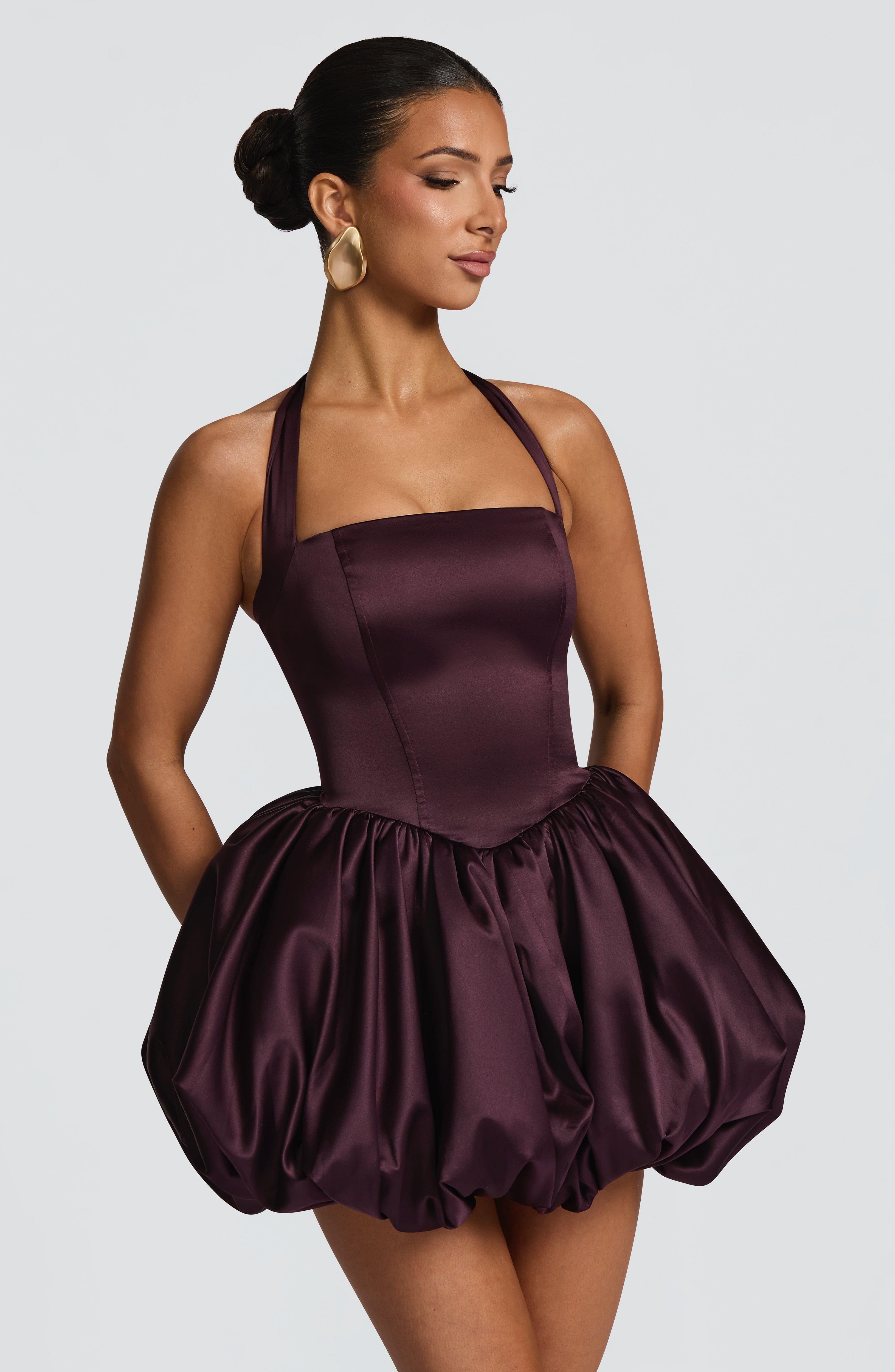 Prudence Mini Dress - Plum - Napalia