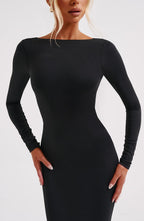 Rameesha Maxi Dress - Black - Napalia