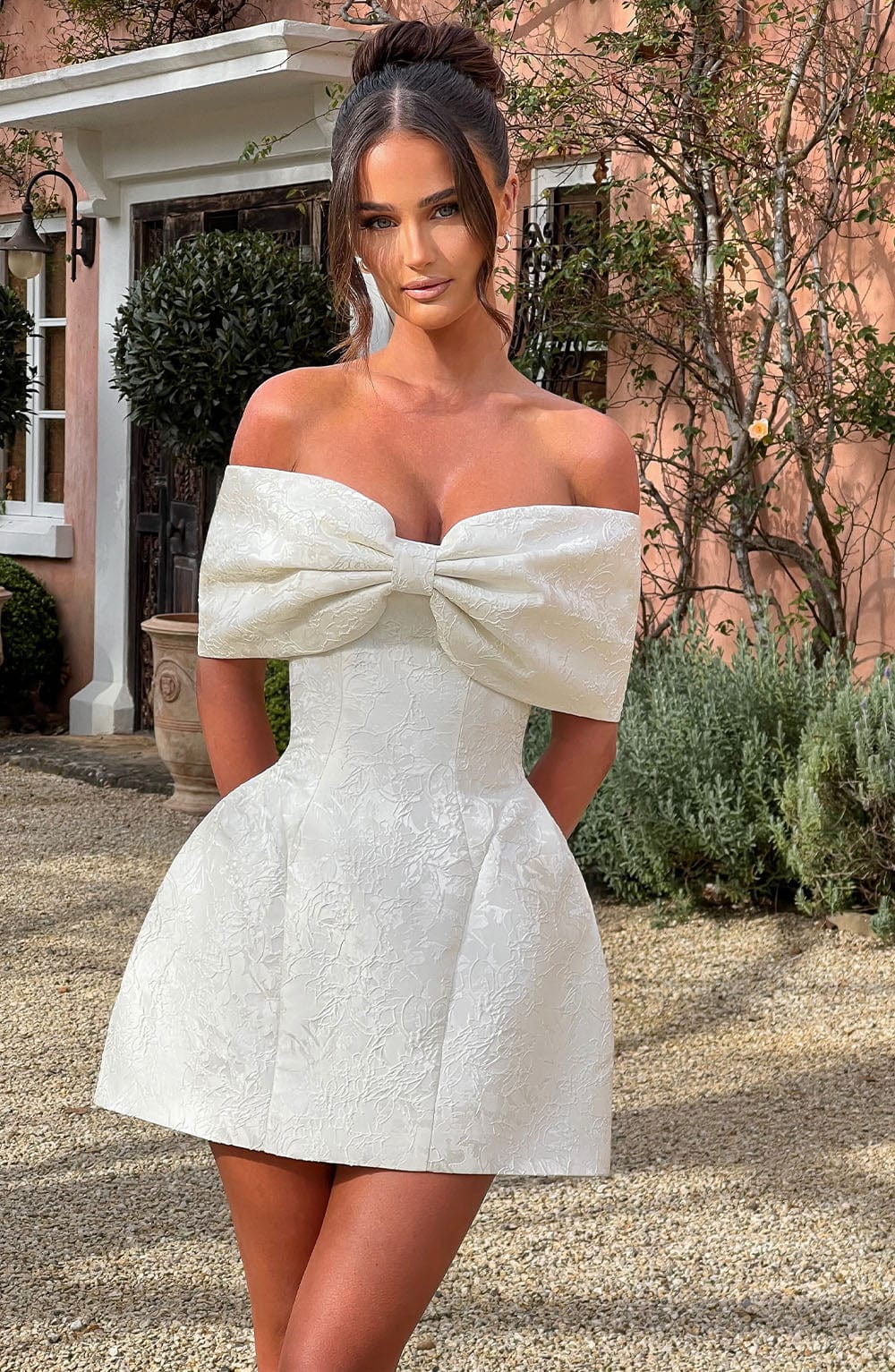 Raquel Mini Dress - Ivory - Napalia