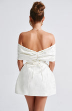 Raquel Mini Dress - Ivory - Napalia