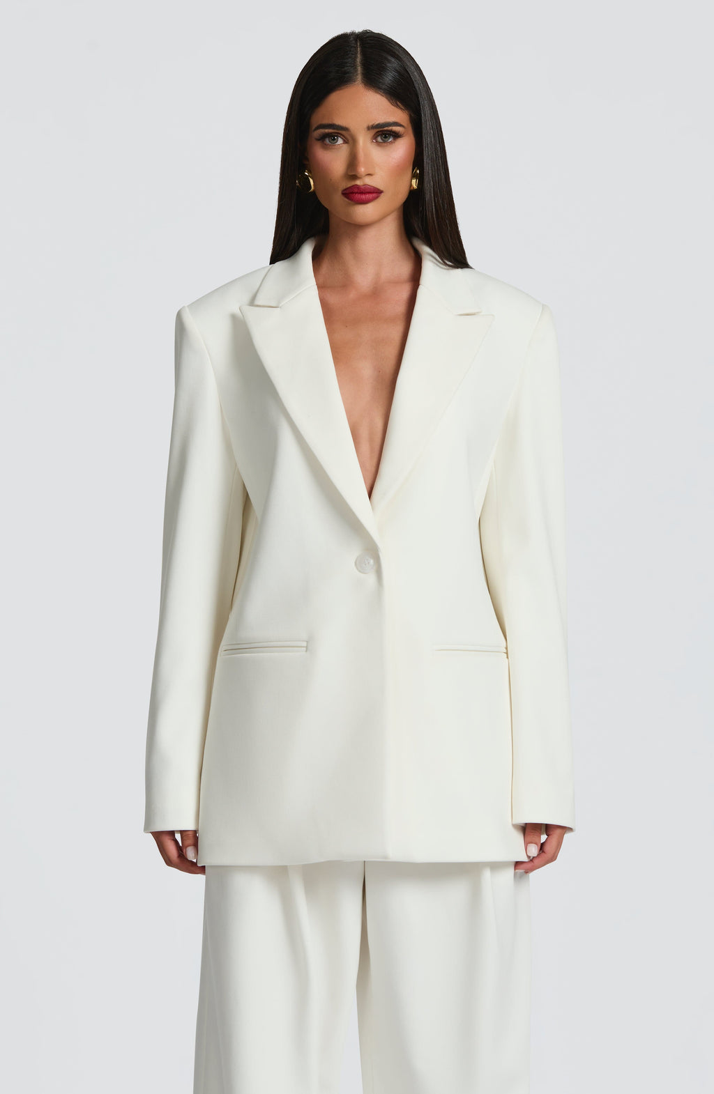 Reece Blazer - Ivory - Napalia