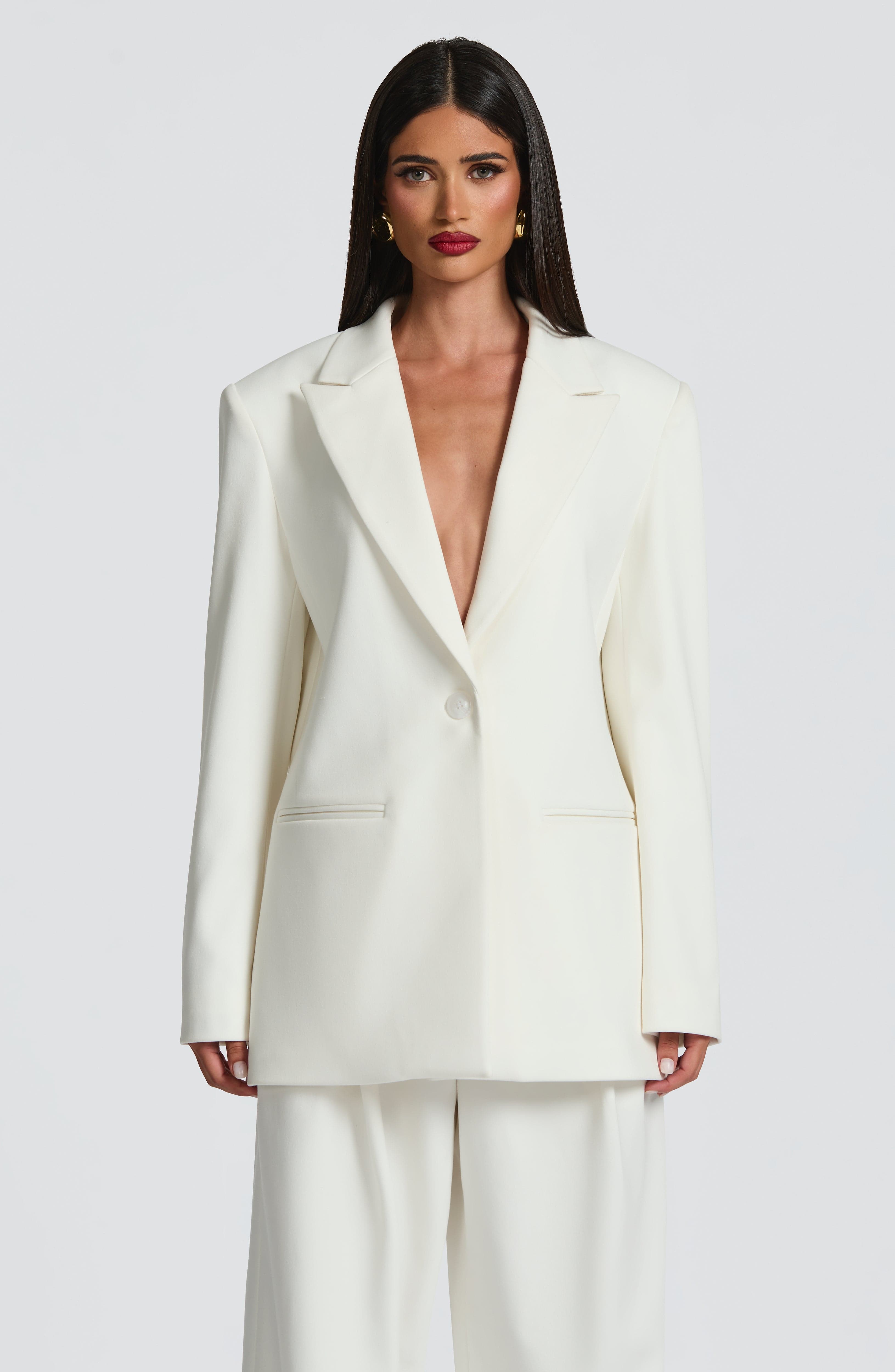 Reece Blazer - Ivory - Napalia
