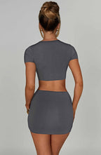 Rein Mini Skirt - Charcoal - Napalia