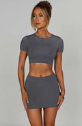 Rein Mini Skirt - Charcoal - Napalia