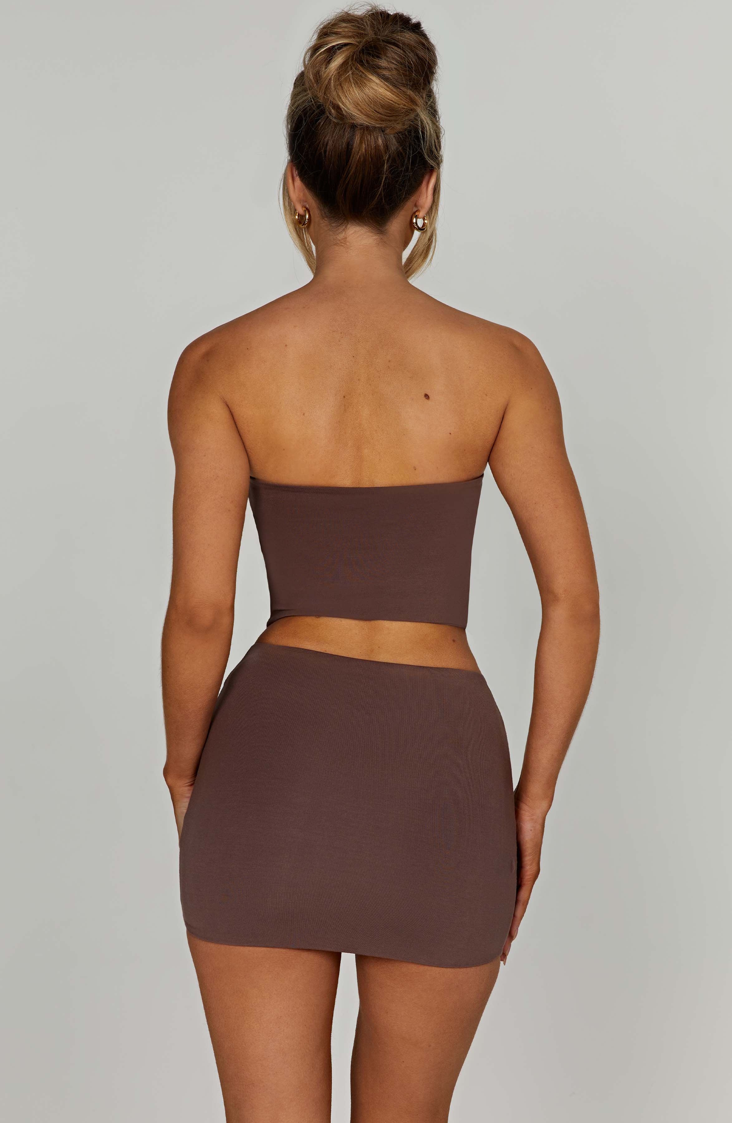 Rein Mini Skirt - Chocolate - Napalia