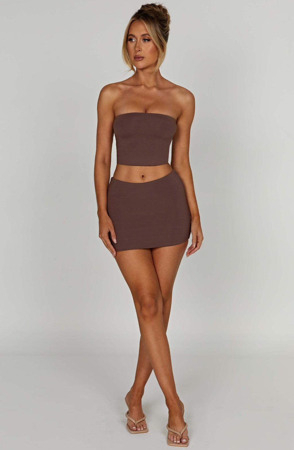 Rein Mini Skirt - Chocolate - Napalia