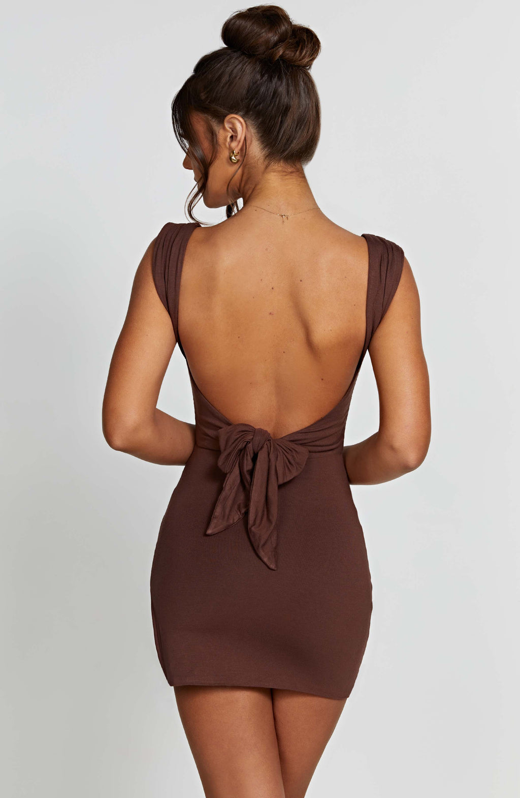 Ria Mini Dress - Chocolate - Napalia