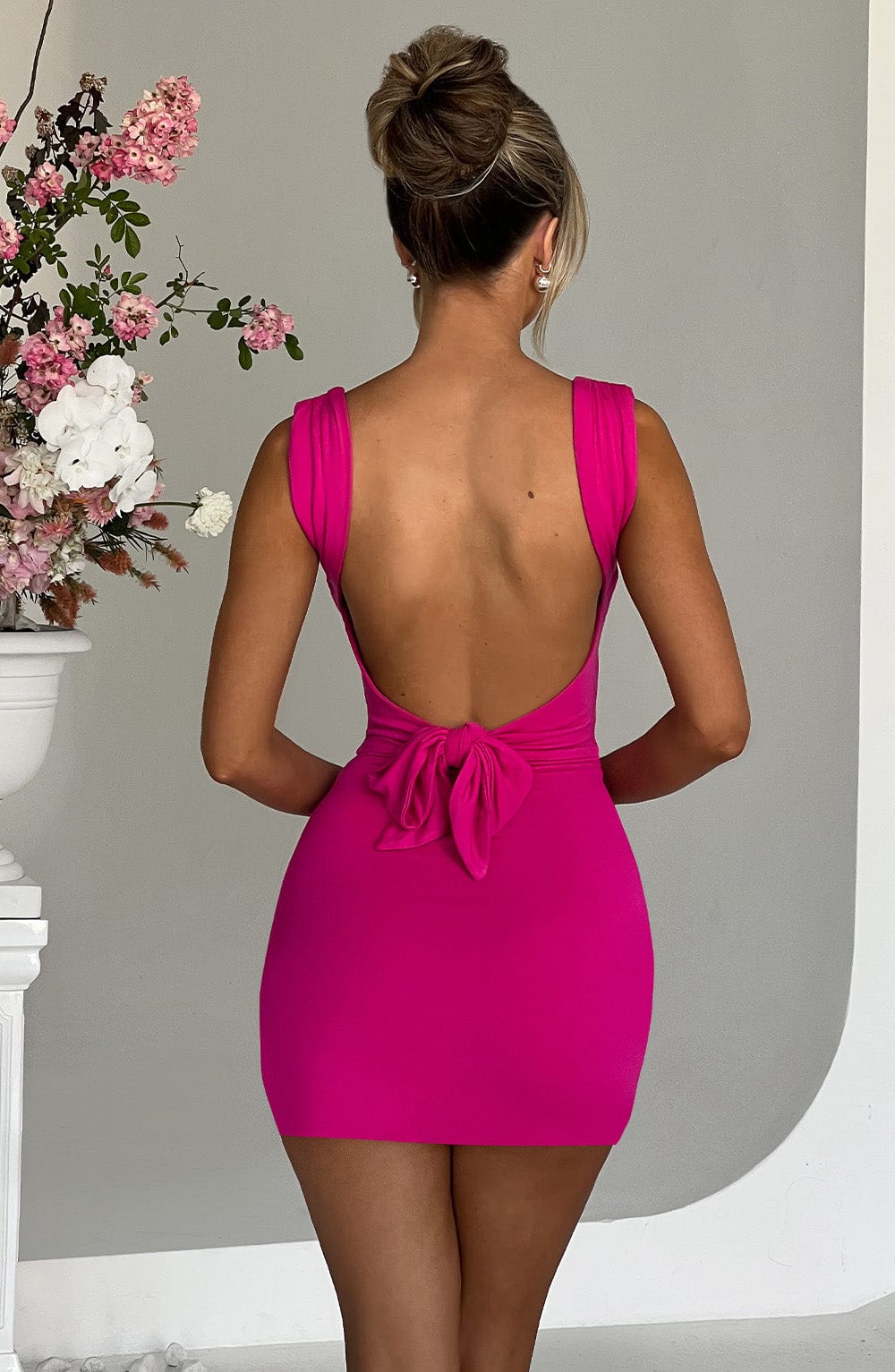 Ria Mini Dress - Hot Pink - Napalia