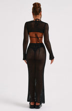 Riella Maxi Skirt - Black - Napalia