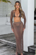 Riella Maxi Skirt - Chocolate - Napalia