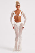 Riella Maxi Skirt - White - Napalia