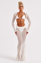 Riella Maxi Skirt - White - Napalia