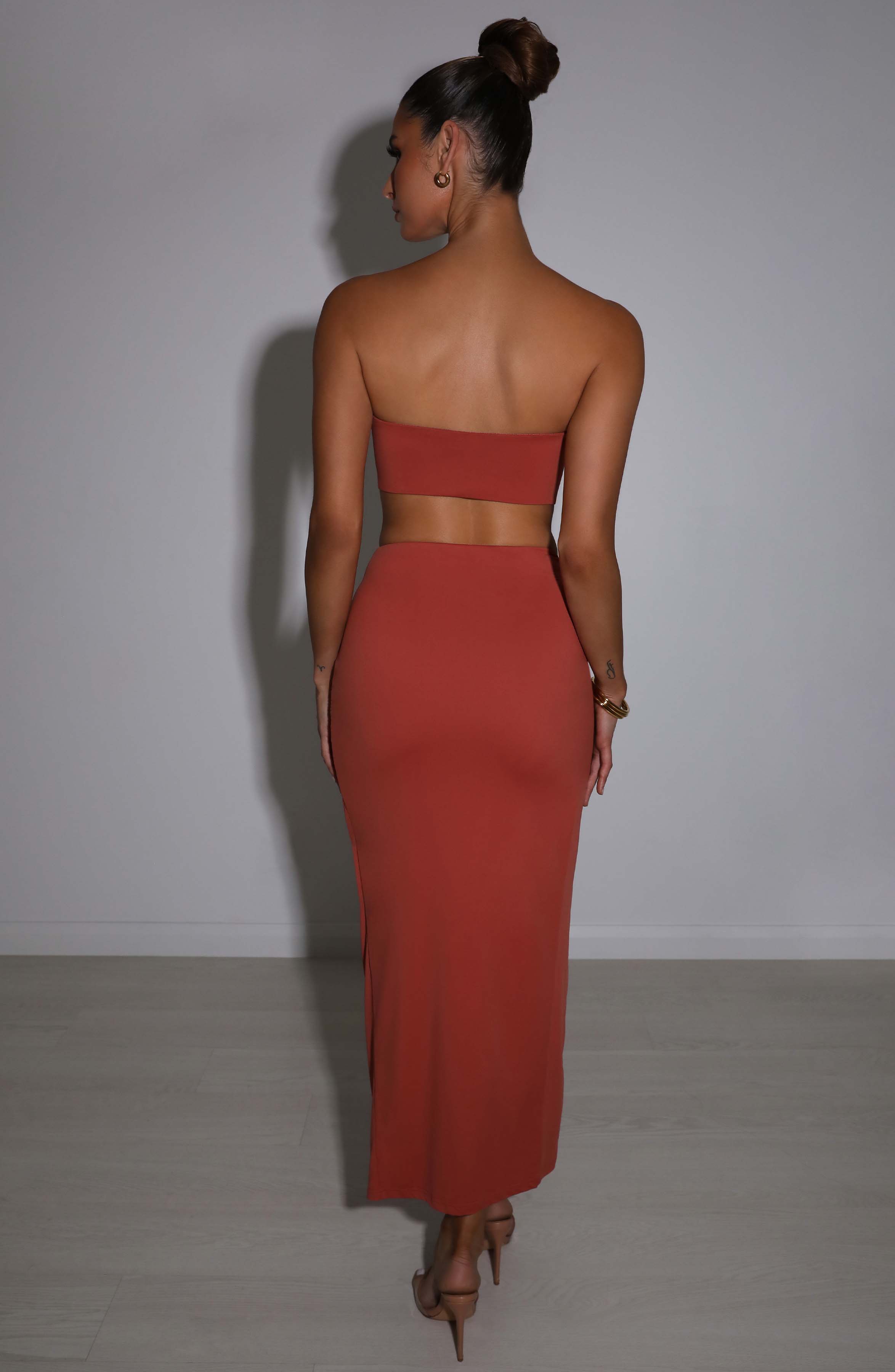 Rosa Maxi Skirt - Rust - Napalia