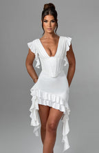 Rosalie Mini Dress - Ivory - Napalia