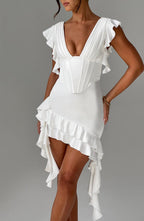 Rosalie Mini Dress - Ivory - Napalia