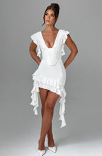 Rosalie Mini Dress - Ivory - Napalia
