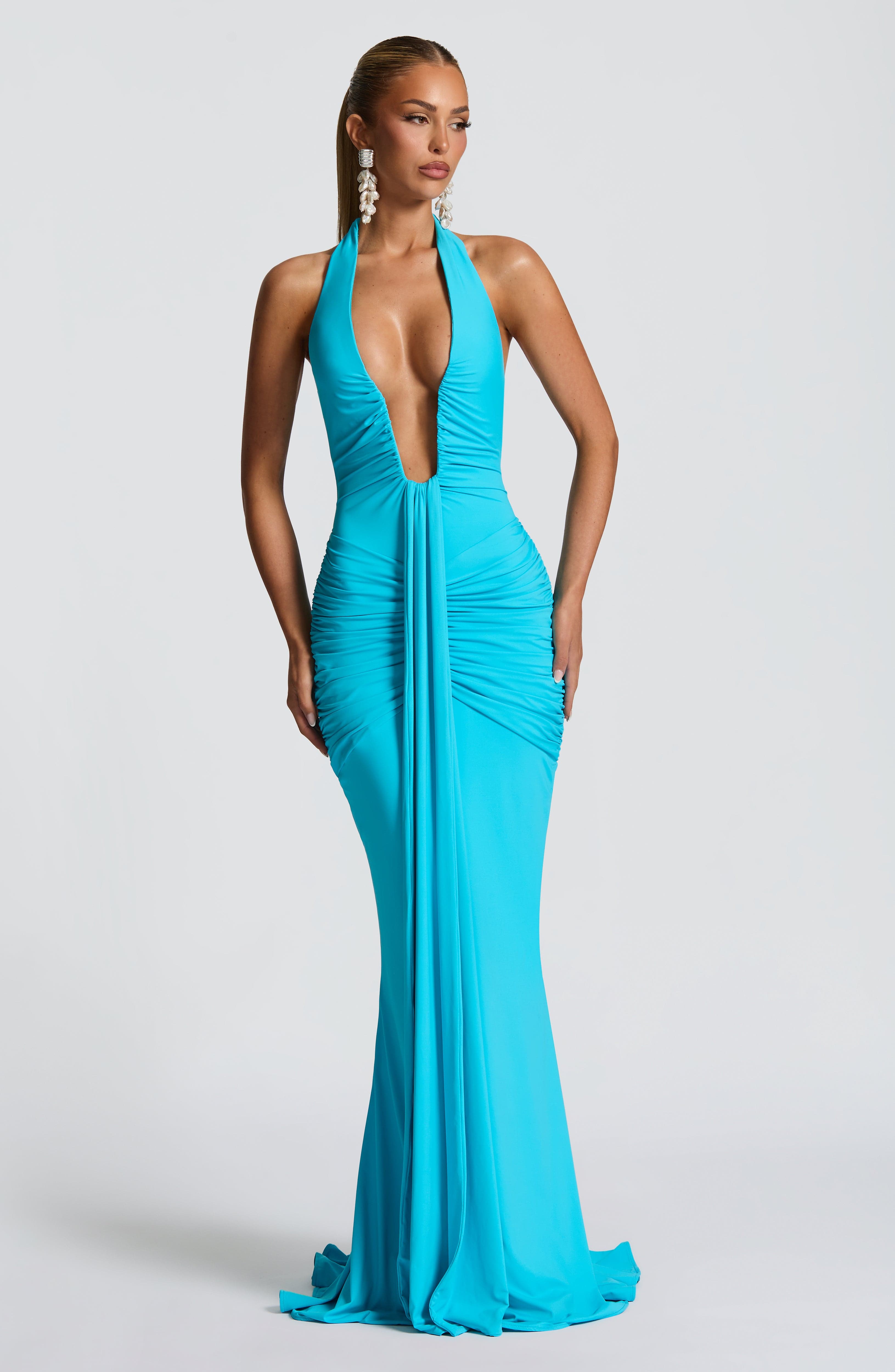 Rosetta Maxi Dress - Aqua - Napalia