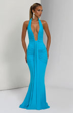 Rosetta Maxi Dress - Aqua - Napalia