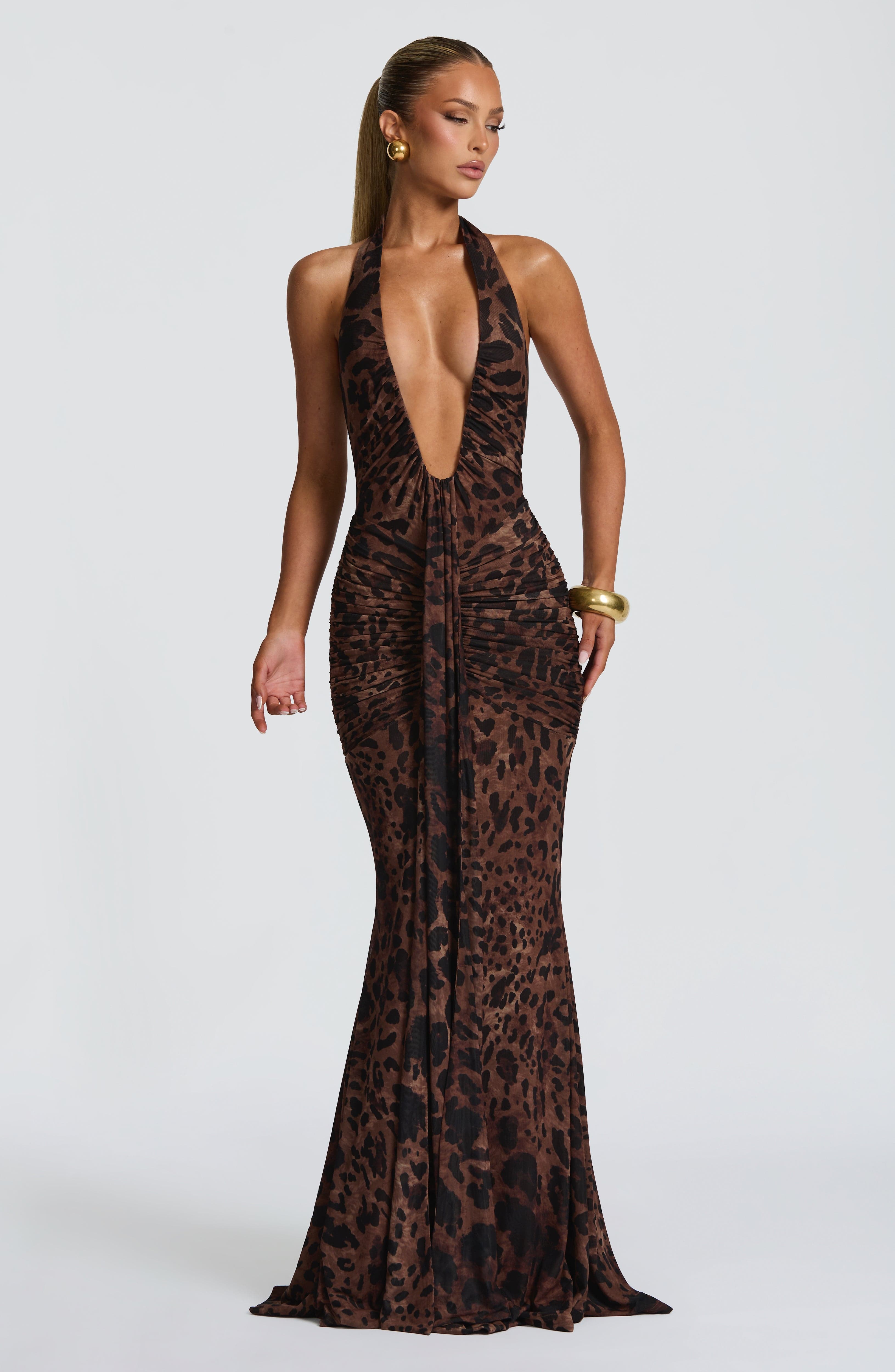 Rosetta Maxi Dress - Leopard Print - Napalia