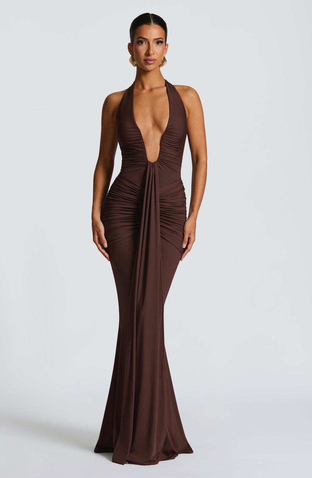 Rosetta Maxi Dress - Plum Brown - Napalia