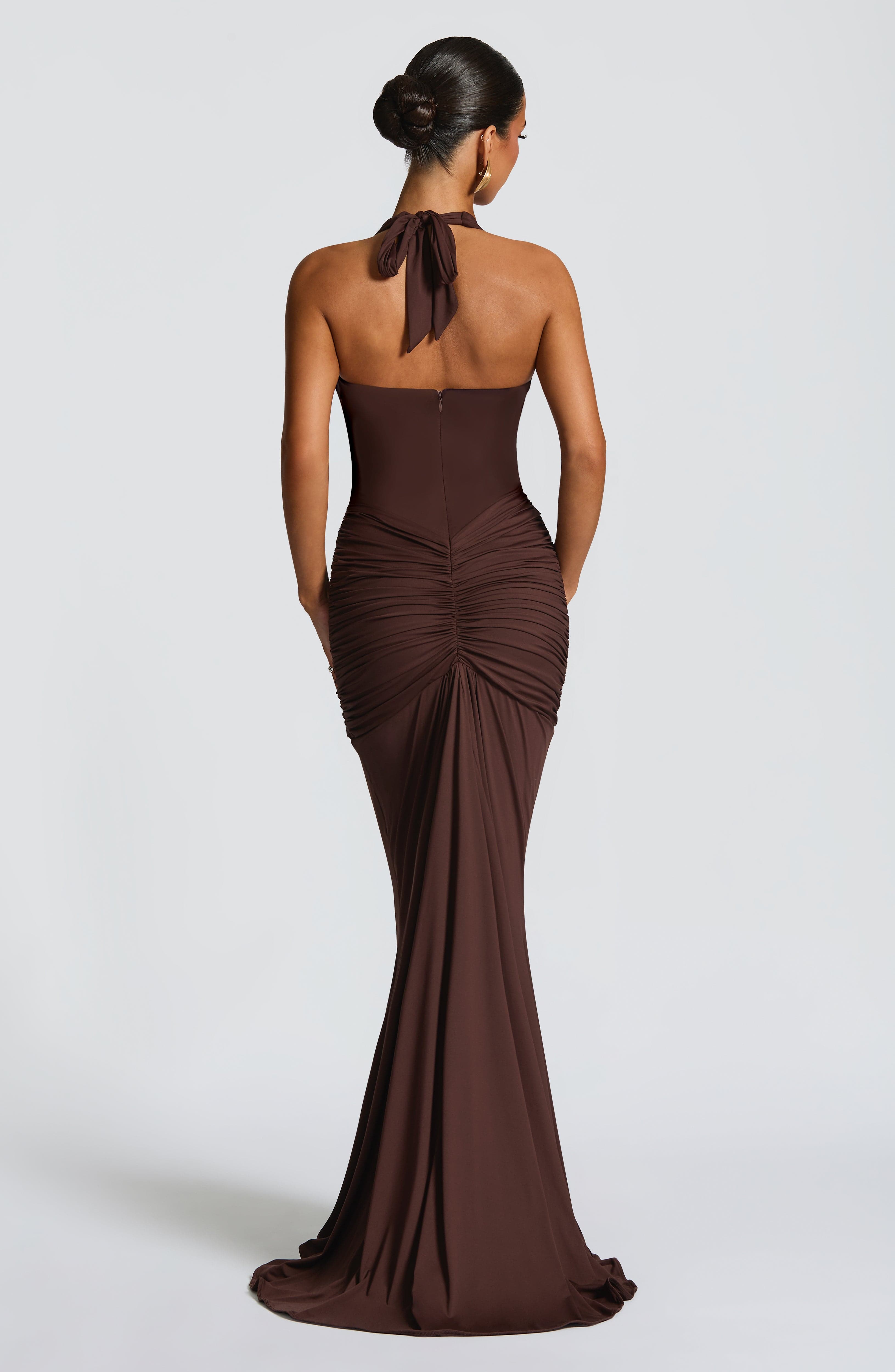 Rosetta Maxi Dress - Plum Brown - Napalia