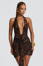 Rosetta Mini Dress - Leopard Print - Napalia