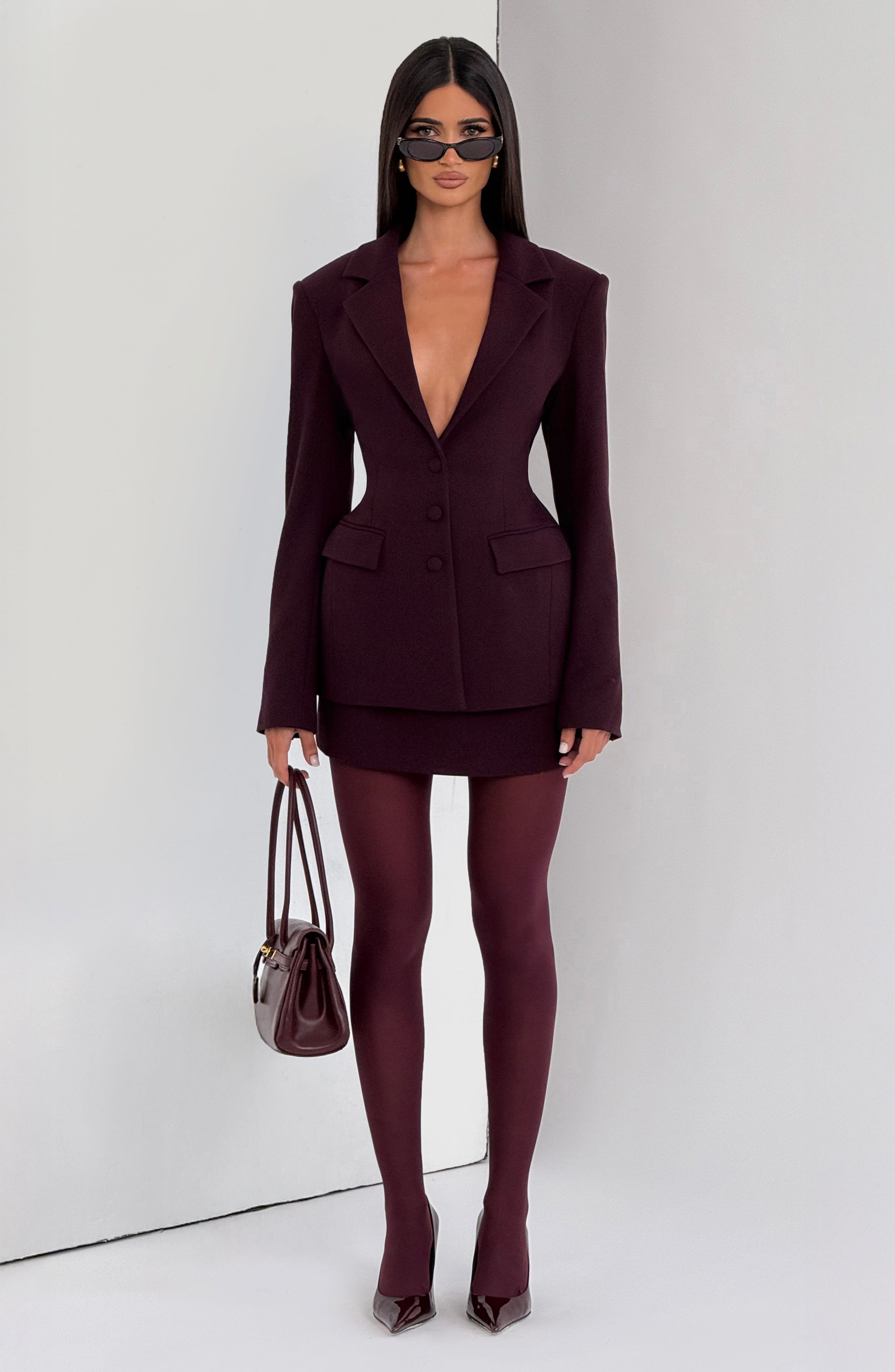 Rowena Blazer - Plum - Napalia